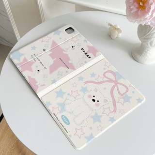 🚀จัดส่งทันที🚀เคสไอแพด โบว์ริบบิ้น ลูกสุนัข Pro13 2024 Air8/7 11 Gen10 Air5/4เคสipad StarsPuppy Gen11