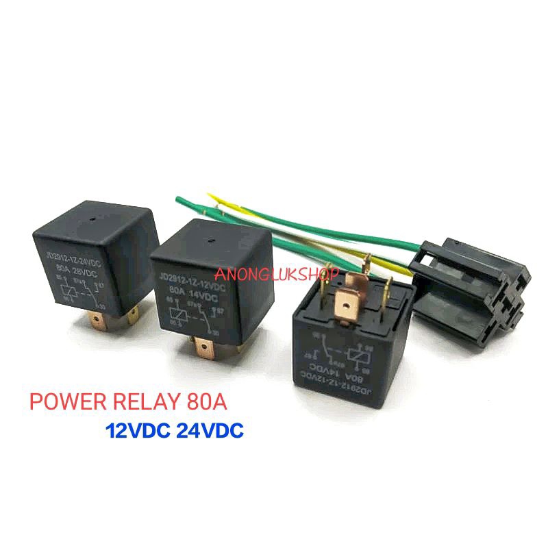 ราคาต่อ 1ตัว 👉👉 รีเลย์รถ 5ขา รีเลย์รถ 80A 12VDC 24VDC POWER RELAY 80A 5PINS  และ ซ็อกเก็ตรีเลย์