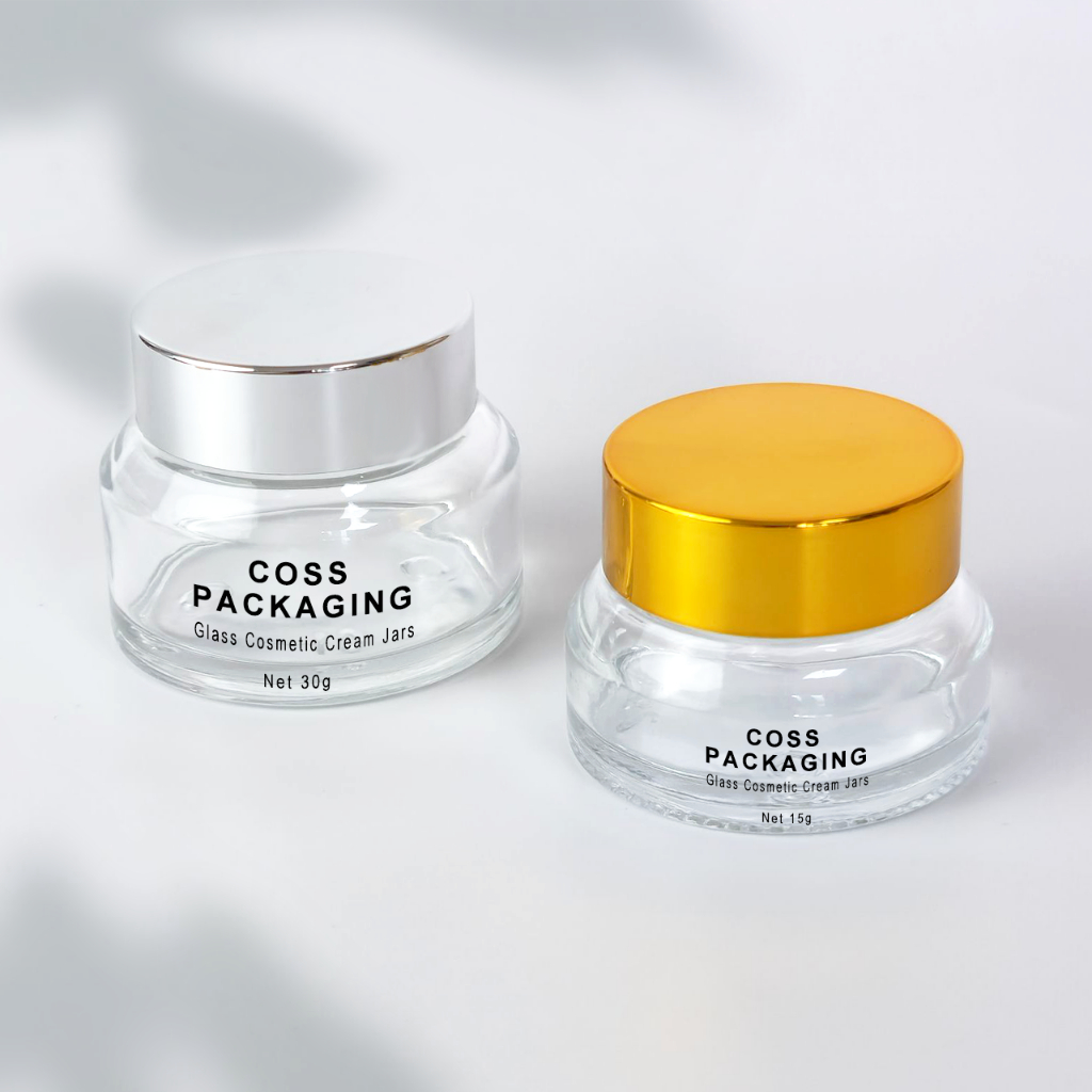 กระปุกครีม กระปุกครีมอย่างดี สีใส กระปุกใส่ครีม โลชั่น สารเหลว ผงชา บรรจุภัณฑ์เครื่องสำอางทำแบรนด์