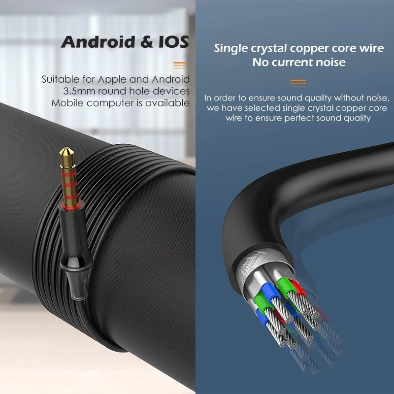 หูฟังเบส 9D มีสาย ไมโครโฟน 3.5 มม. Wired Headphones thumbnail 9