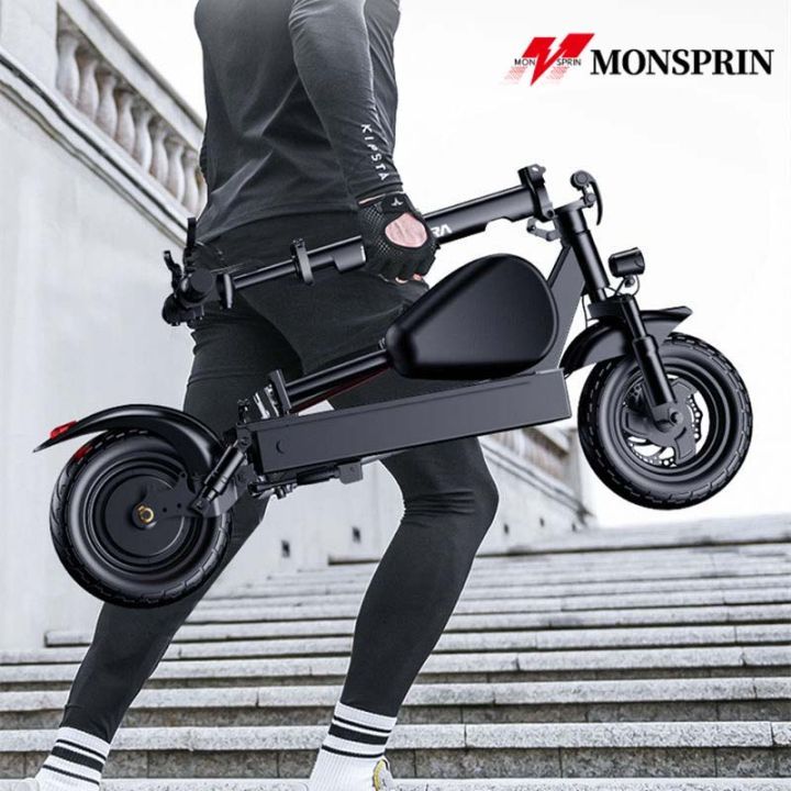 MONSPRIN Q8 scooter ผู้ใหญ่ พับได้ สก็ูดเตอร์ไฟฟา หน้าจอ LCD ความเร็ว 55KM/H ระยะ 30-150km สกู็ตเตอร์