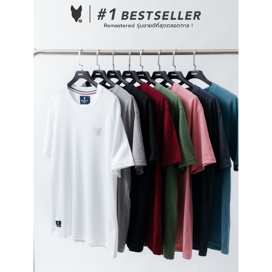 AEIOU เสื้อยืด Memo Supersoft Premium ปักเล็ก รุ่น Geometric Twill สินค้าลิขสิทธิ์แท้