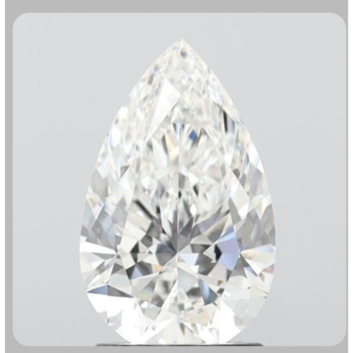 เพชร Pear 2.02 ct F VVS2 Lab Grown Diamond พร้อมใบเซอ IGI