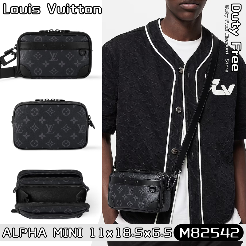 💼LV Louis Vuitton ALPHA Mini&PM Men's Handbag หลุยส์วิตตอง✨กระเป๋าสะพายไหล่ผู้ชาย/กระเป๋ากล้อง/สายสะ