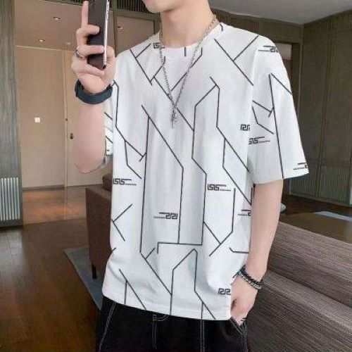 (ร้านค้าไทย) เสื้อยืดแขนสั้นสำหรับ UNISEX ฤดูร้อนใหม่ พิมพ์ลาย กราฟฟิค ผ้าดียืดหยุ่นใส่สบาย XL-2XL มีเก็บเงินปลายทาง