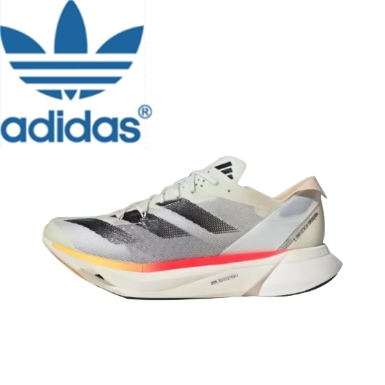 adidas Adizero Adios Pro 3 White Silver 【ของแท้ 100%】