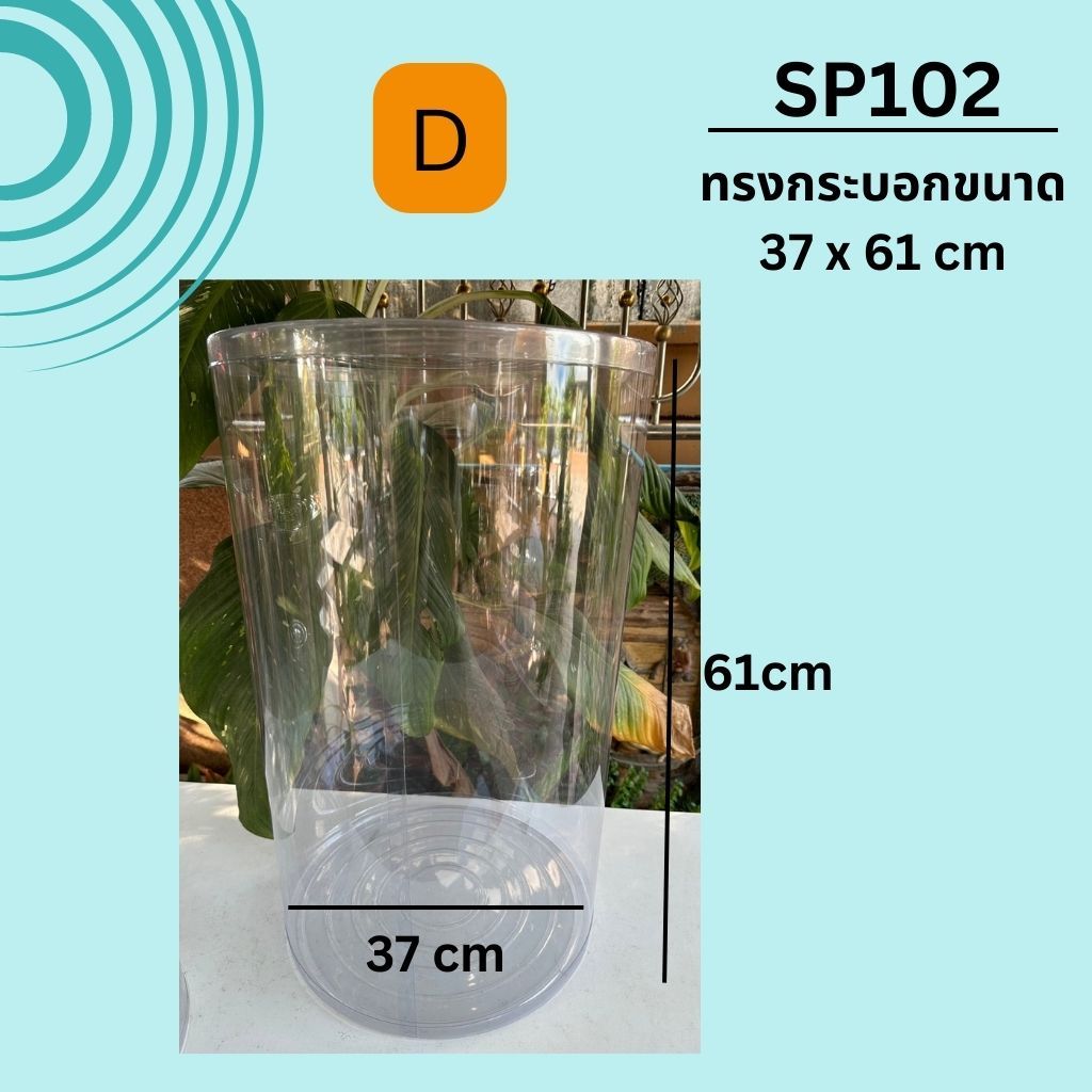 (1ใบ 350บาท)กล่องอบต้นไม้ทรงกระบอกDขนาด37cmสูง61cm กล่องทรงกระบอกพรีเมียม กล่องจัมโบ้ ทรงกระบอกพลาสติก กล่องอบต้นไม้