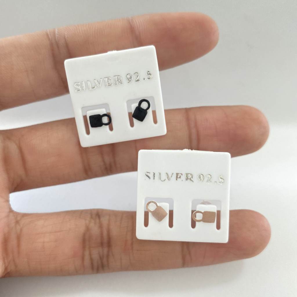 ต่างหูเงินแท้ key earrings 92.5% (แม่กุญแจแผ่น)