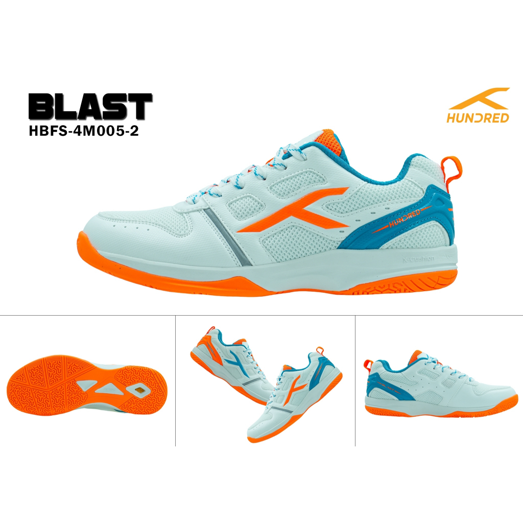 รองเท้าแบดมินตัน HUNDRED badminton Shoe : BLAST HBFS-4M005-2