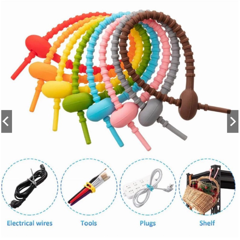 （NEW）สายรัด ซิลิโคน คล้องพวงกุญแจๆ จี้ อเนกประสงค์ DIY จัดระเบียบ หลายสี พร้อมส่งในไทย ราคาถูกใช้งานเยอะ👍 - รูปที่ 5