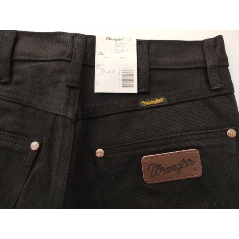 wแลง ยีนส์สีดำ แลง superblack ขากระบอกตรง  ผ้าสวยผ้าหนา