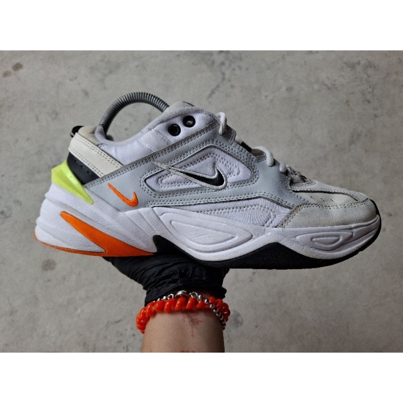 Sz.41/26 cm.Nike Mens M2K Tekno Pure Platinum Sneakers White มือสองของแท้ 100%