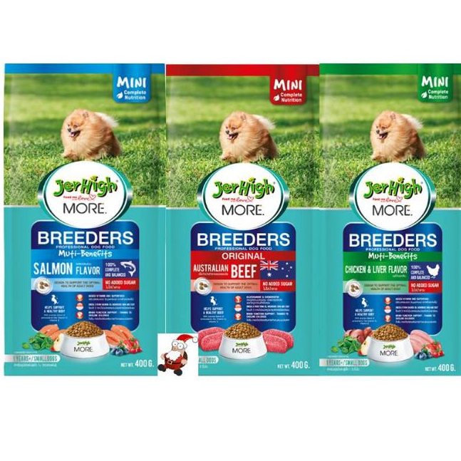 JerHigh More Breeder เจอร์ไฮ มอร์ บลีดเดอร์ สำหรับสุนัขพันธุ์เล็ก ขนาด 400g.