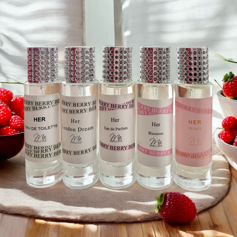 น้ำหอม MALLIKA Berry Her ฟรุ๊ตตี้ฟลอรัล หอมหวานละมุนฟรุ๊ตตี้ น้ำหอมผู้หญิง น้ำหอมฟรุ๊ตตี้น้ำหอมผลไม้
