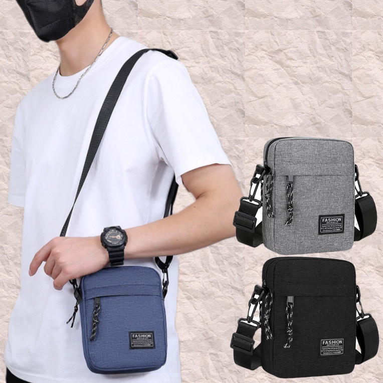 Lucky girl555 กระเป๋าสะพายข้างสำหรับผู้ชายมีหลายช่องใส่ของได้ ใส่ของได้เยอะ D002 - รูปที่ 5