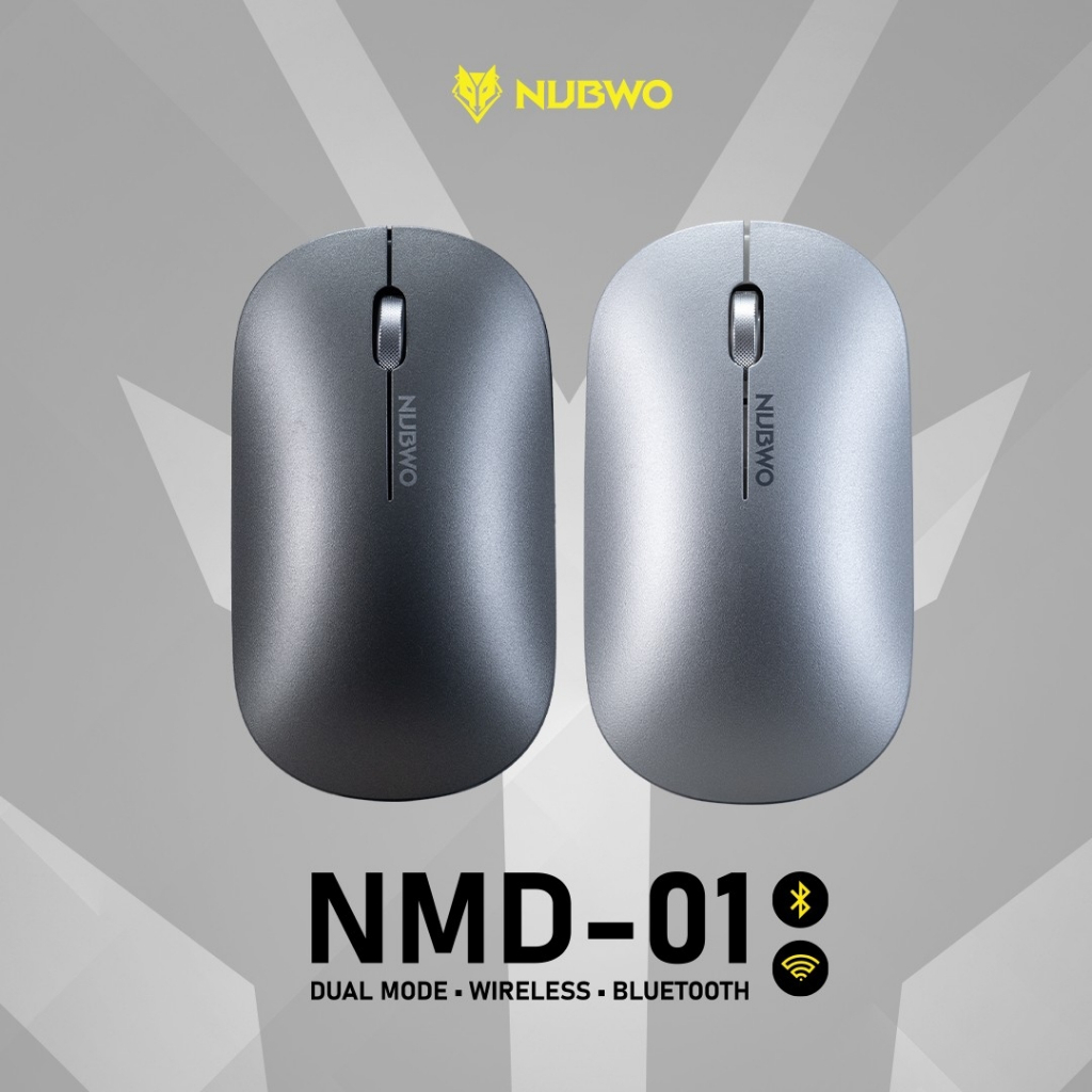Nubwo NMD-01 Mouse Dual Mode Wireless Bluetooth เมาส์ไร้สาย ไวเลสบลูทูธ มีให้เลือก 2 สี สินค้ารับประกัน 1 ปี