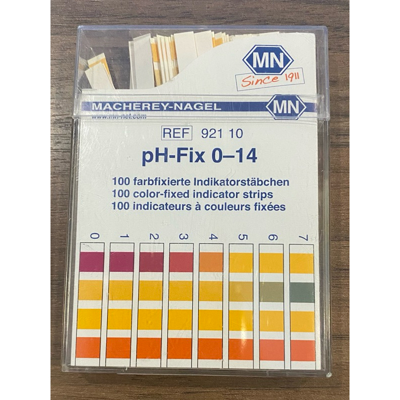 แผ่นทดสอบค่า pH-Fix 0-14 MACHEREY-NAGEL ใช้ไป 12 แผ่น เหลือ 88 แผ่น