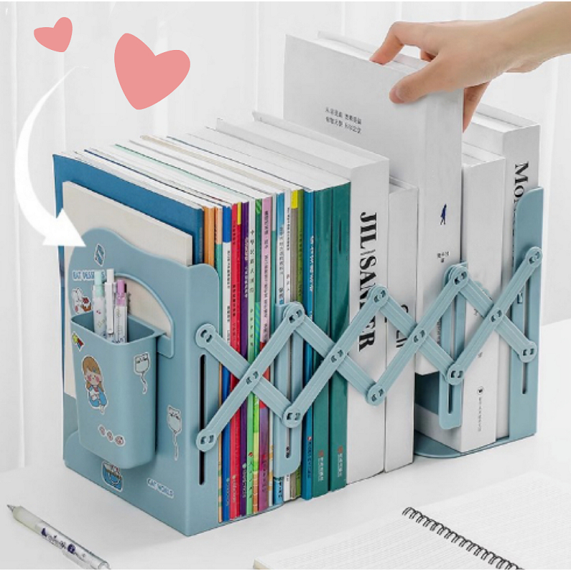 ชั้นหนังสือ ฉากกั้นหนังสือ ชั้นวางของ สามารถปรับได้ อุปกรณ์จัดเก็บหนังสือ ATTCH