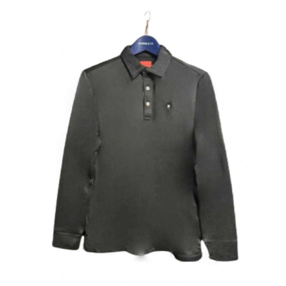 BROWNE & CO. เสื้อโปโลแขนยาว สีดำ ผ้านำเข้าจากประเทศญี่ปุ่น รุ่น BKS017-0-BL