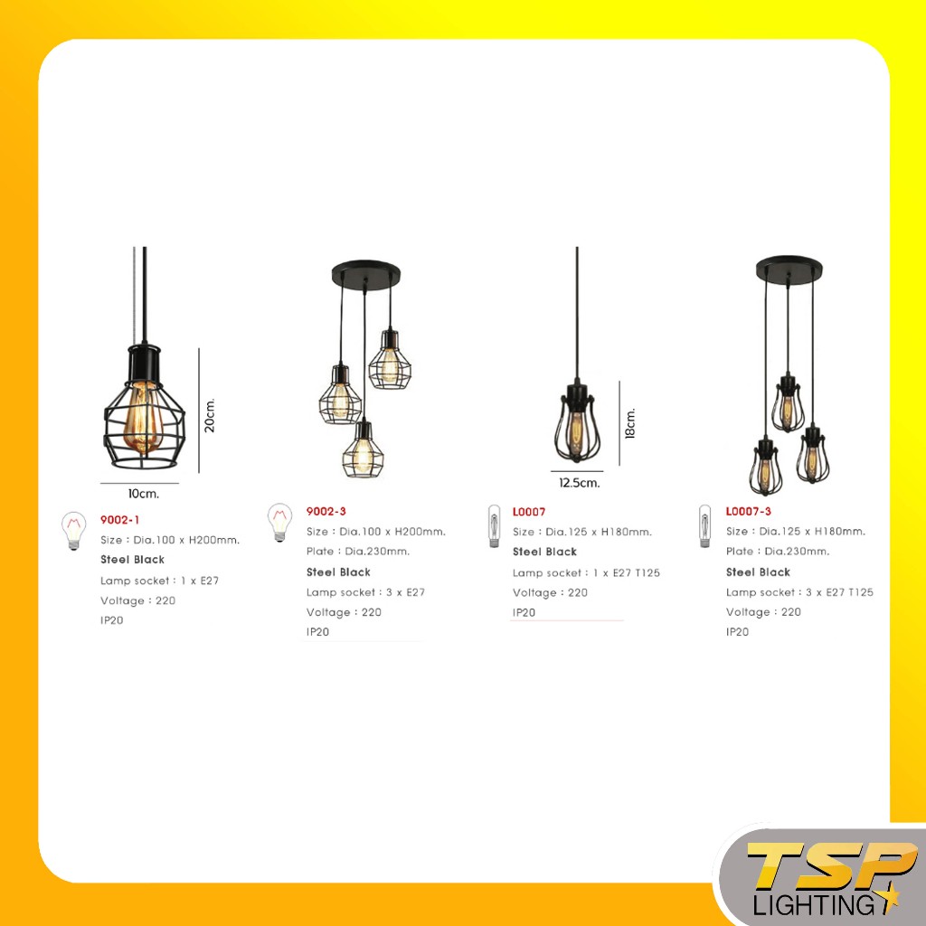 TSP Lighting │ DNER  โคมไฟห้อย วินเทจ