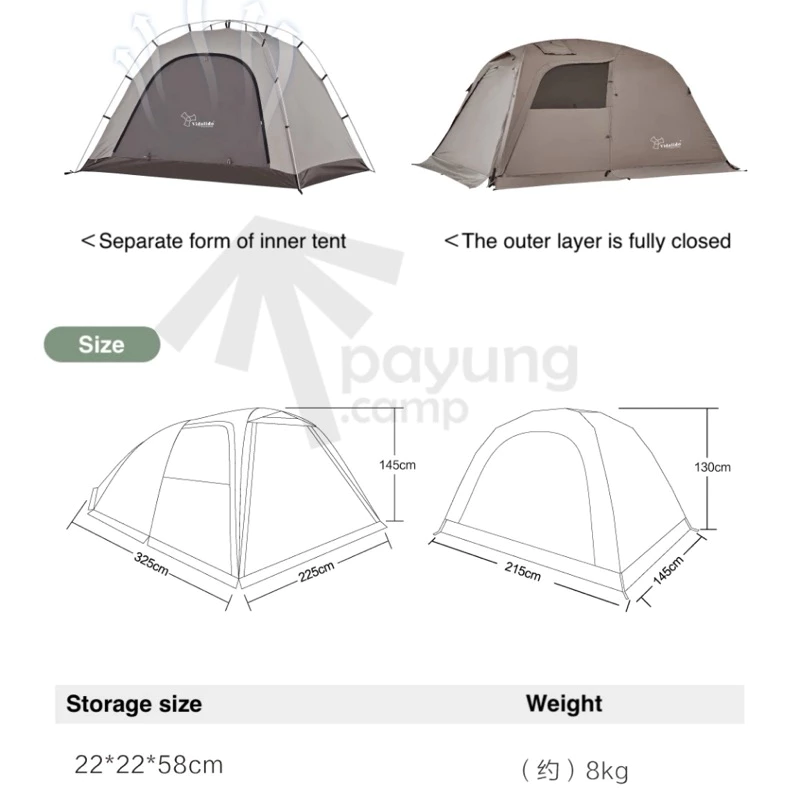 Vidalido Coastline Ultralight Tent เต็นท์ 2room thumbnail 7
