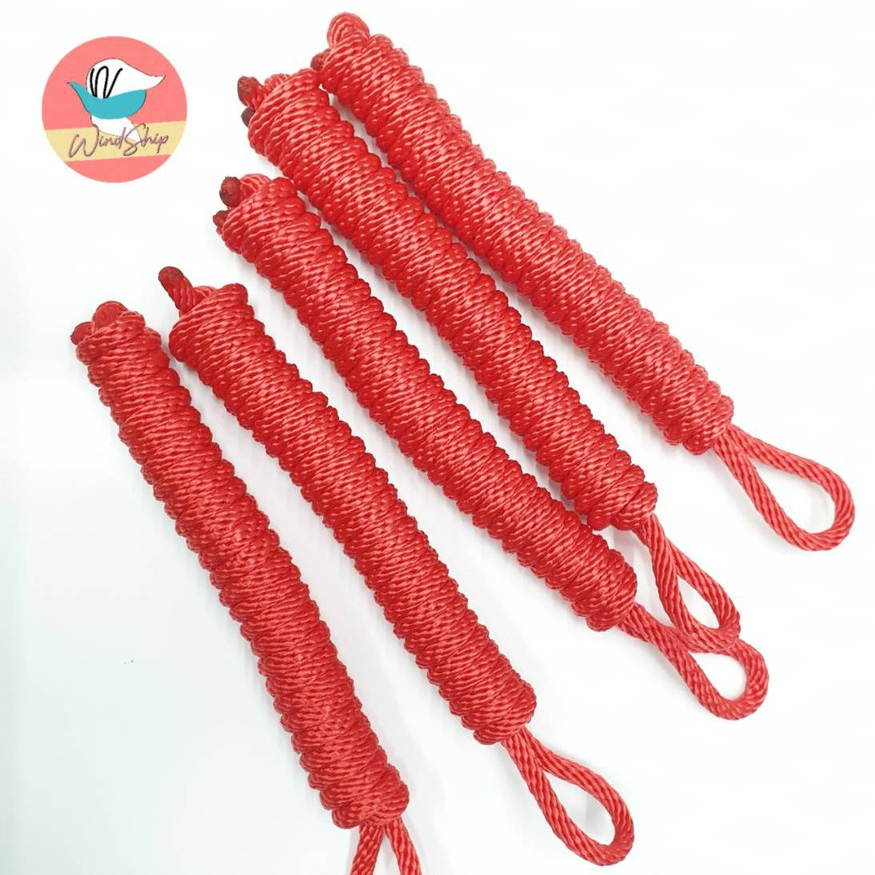 เชือกลูกเสือ เชือกเงื่อน สีแดง ยาวประมาน 2 เมตร เชือกร่มแดง พร้อมส่ง เชือกแดง