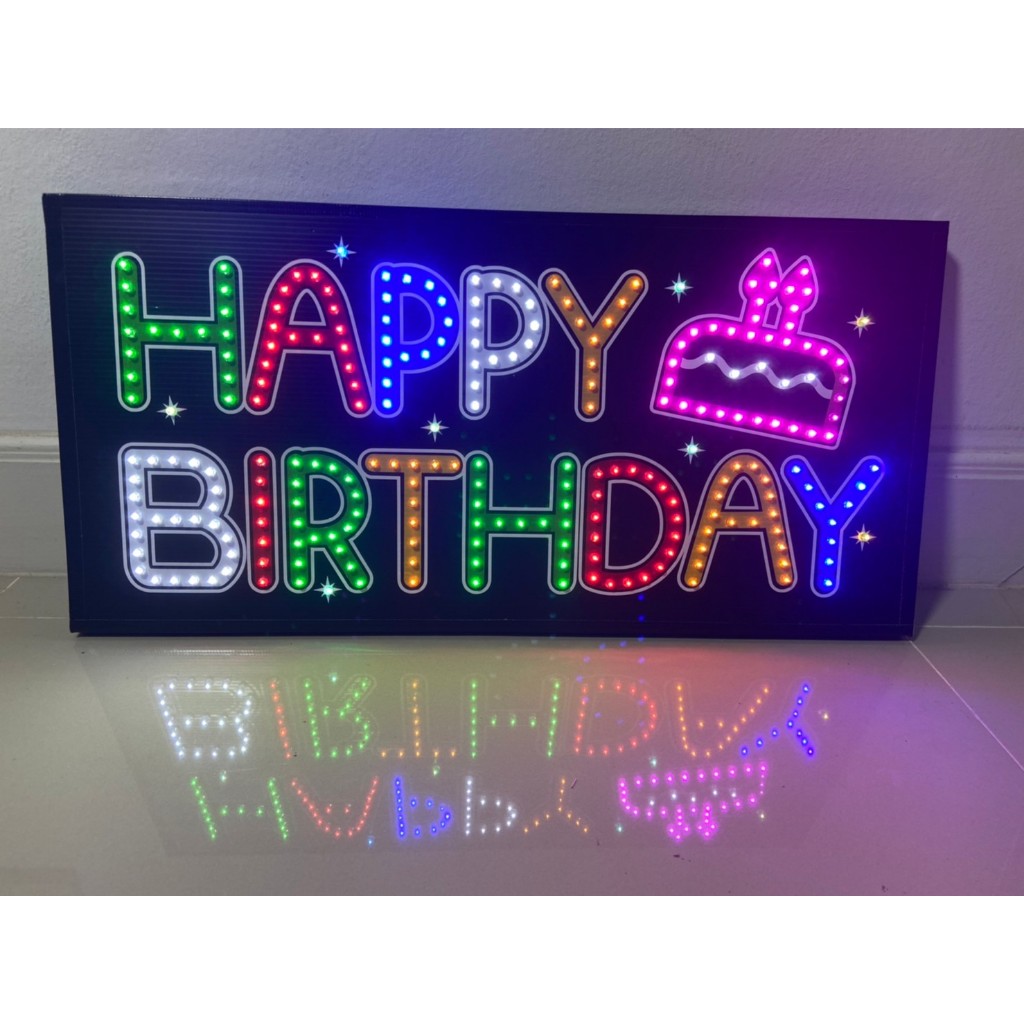 พร้อมส่ง !!!! ป้ายไฟ วันเกิด สุขสันต์วันเกิด Happy รูปที่ 4