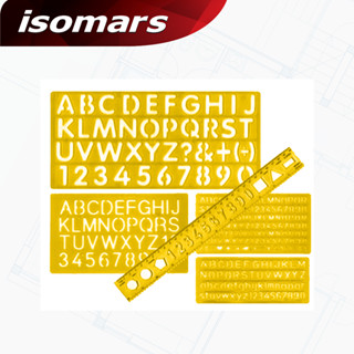 ISOMARS แผ่นเพลท ABC 5 ชิ้น (LETTERING STENCIL 5) 1 ชุด