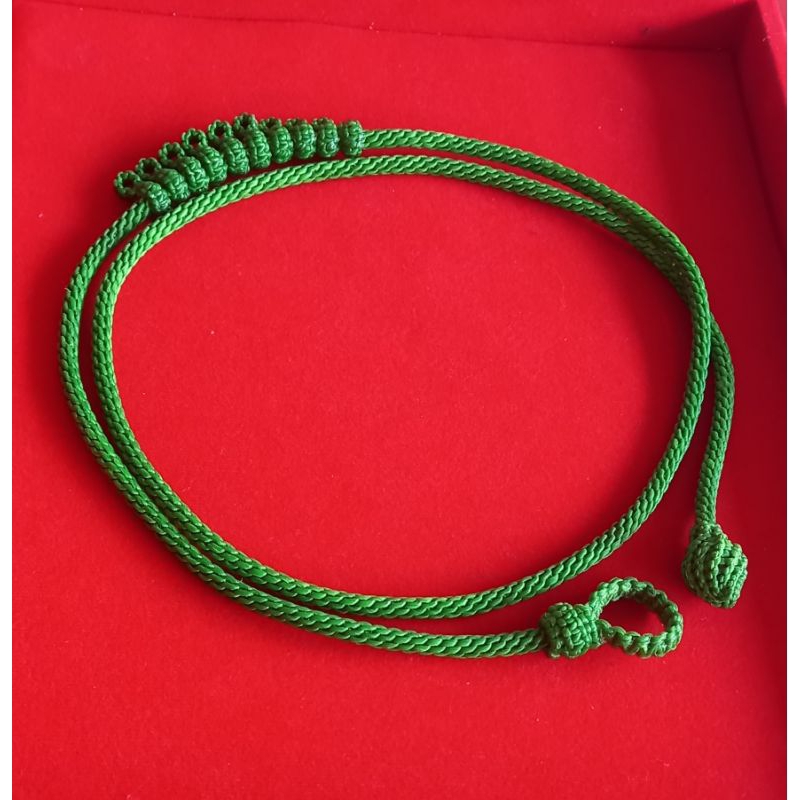 สายคาดตระกุดรอบเอวเชือกเทียนงานฝีมือถักเองเข็มขัด