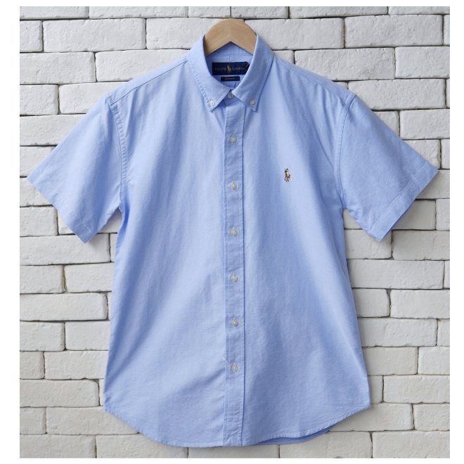 POLO RALPH LAUREN CUSTOM FIT OXFORD SHIRT #เสื้อเชิ๊ตแขนสั้น