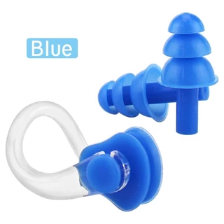 Earplugs และชุดคลิปหนีบจมูกกันน้ำและเหมาะสำหรับการว่ายน้ำ