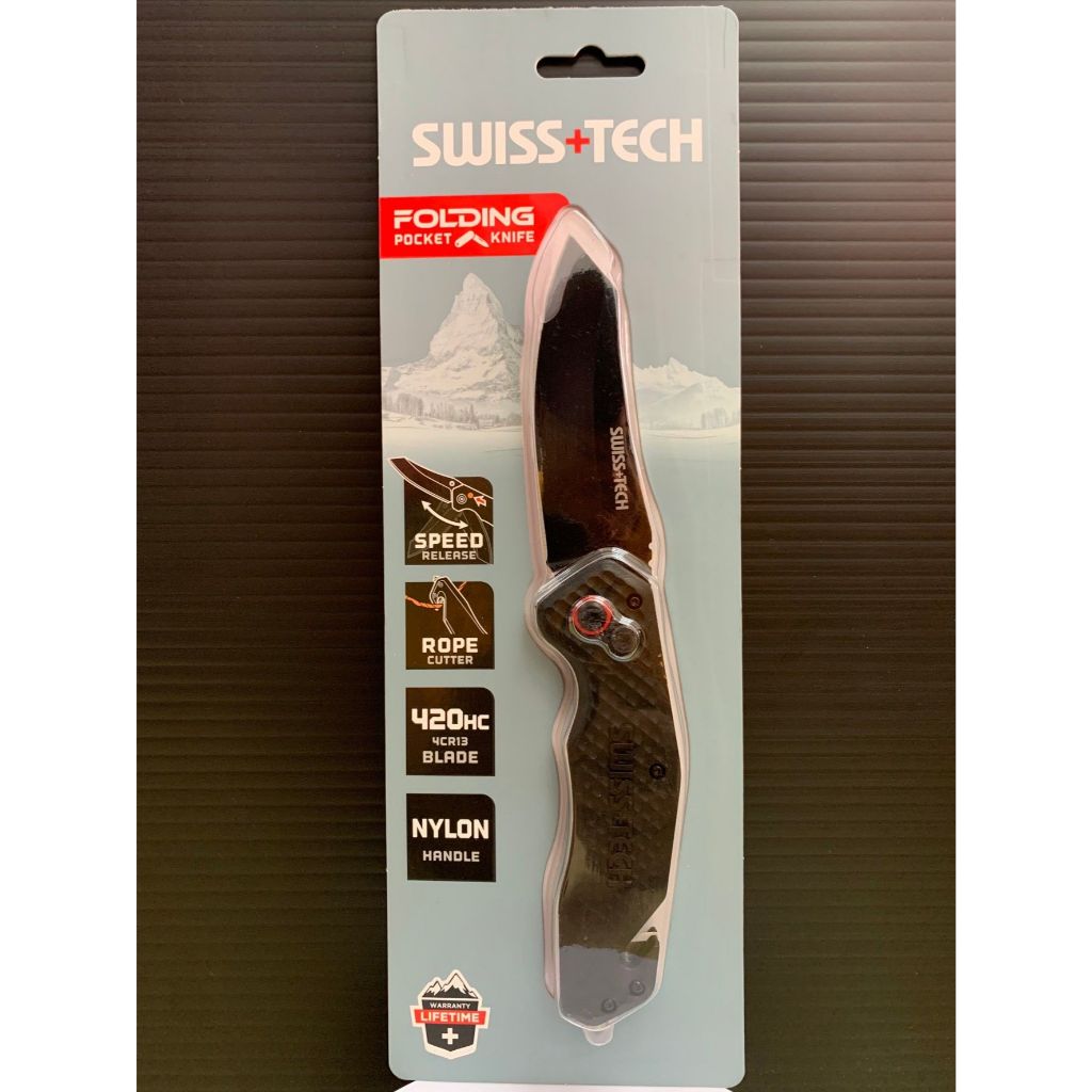 Swiss+Tech มีดพับ 3.5" รุ่น ST014015 มีดพก Swiss+Tech พกพาง่าย แข็งแรง ทนทาน ผลิตจากสแตนเลสคุณสูง