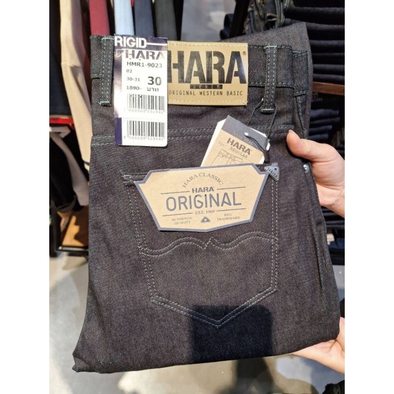 HARAยีนส์ #ผ้าดิบ  มิทไนท์ด้ายเทา13.5oz รุ่นใหม่