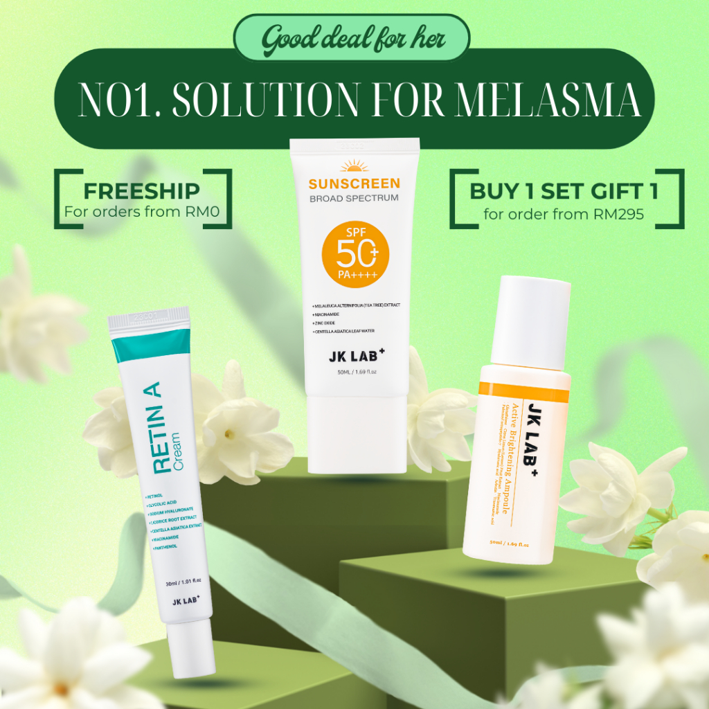 JK Lab+ เซตเครื่องสำอางลดฝ้า ผิวกระจ่างใส จากเกาหลี คืนความเยาว์วัยหลัง 14 วัน