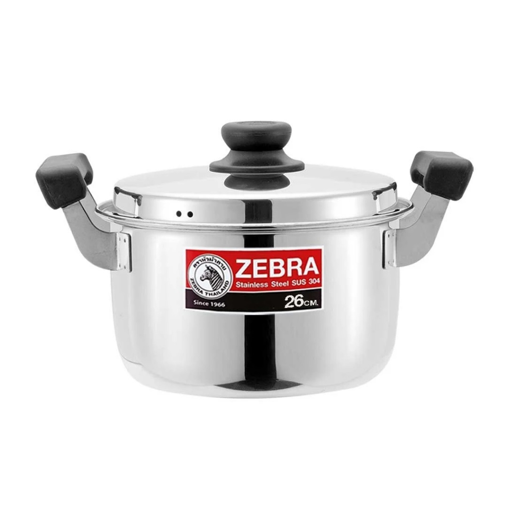(ใช้กับเตาได้ทุกประเภท) ZEBRA หม้อ หม้อต้ม Carry ตราหัวม้าลาย หม้อหุงต้ม หม้อสแตนเลส รูปที่ 6