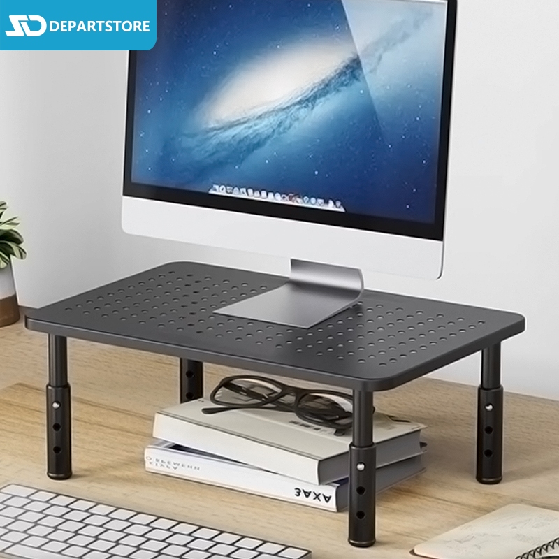 แท่นวางจอ ชั้นวางจอคอม ที่วางมอนิเตอร์ ที่วางจอคอม Computer Monitor Stand ปรับความสูงได้