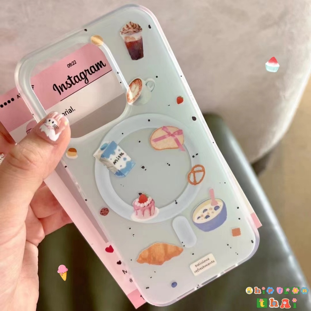 พร้อมส่งในไทย เคสไอโฟน 15 15Pro 15Promax การ์ตูน ขนม เคสซีลกันน้ํา สําหรับ iPhone 14 13 12 Pro Max 1