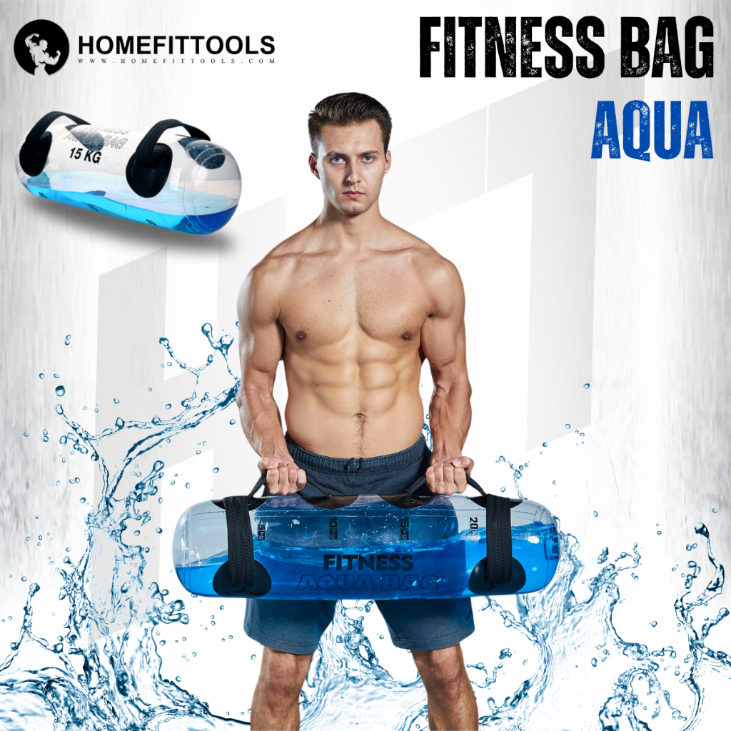 Aqua Bag กระเป๋าใส่น้ำฟิตเนส PVC ยกน้ำหนัก กระเป๋าน้ำปรับระดับได้ แบบพกพา สําหรับออกกําลังกายกล้ามเนื้อ -Homefittools