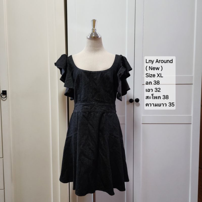 ( New )  Lyn Around Dress Size XL (38-32-38)เดรสลินอราวนด์ ND1