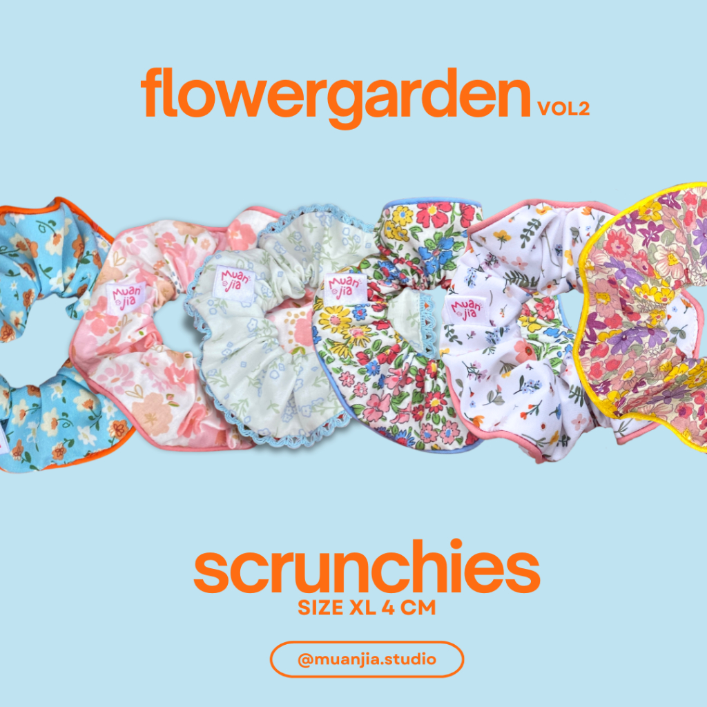 flower garden vol 2 | ยางมัดผม ยางรัดผม ลายดอกไม้ น่ารัก เกาหลี ม่วนใจ๋ | muanjia.studio