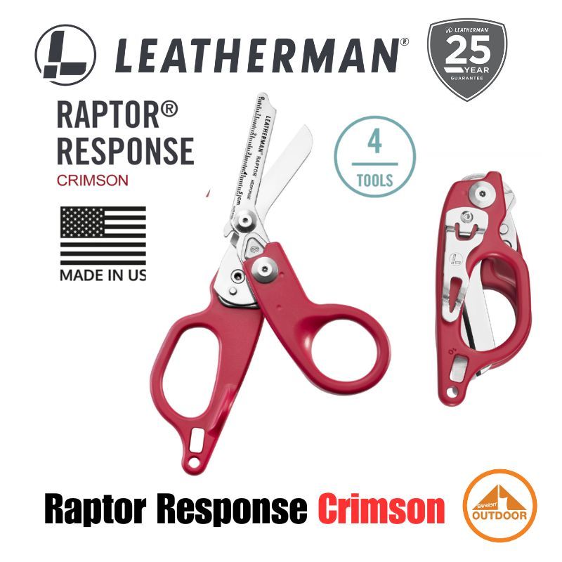 Leatherman Raptor Response #Crimson | Multi Tool Stainless | 4 Tools กรรไกรหน่วยแพทย์ อาสากู้ภัย