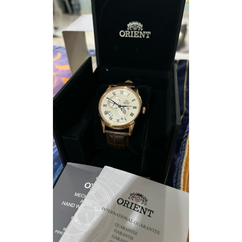 (มือ2) นาฬิกา Orient sun and moon สี rose gold automatic