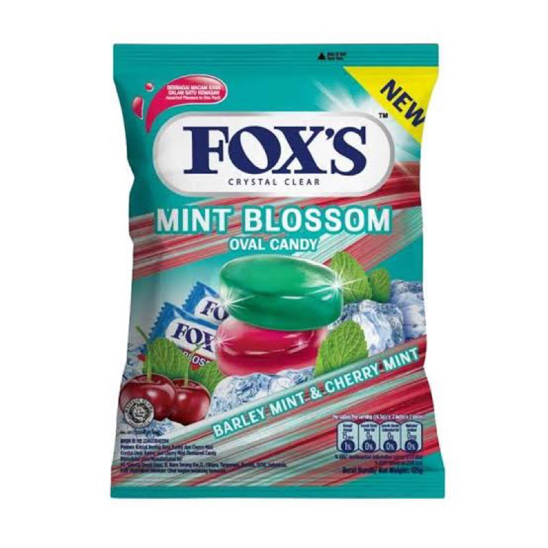 Fox’s mint blossom oval candy 125g. ฟ็อกส์ มิ้นแคนดี้ ลูกอม เชอรี่ / มิ้น fl