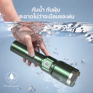 RANDY ไฟฉาย อลูมิเนียมอัลลอย ปรับขนาดแสงได้ สว่างเหมือนกลางวัน เหมาะสำหรับนักสะสมไฟฉาย มาพร้อมแบตเตอรี่5000mAh ประกัน1ปี