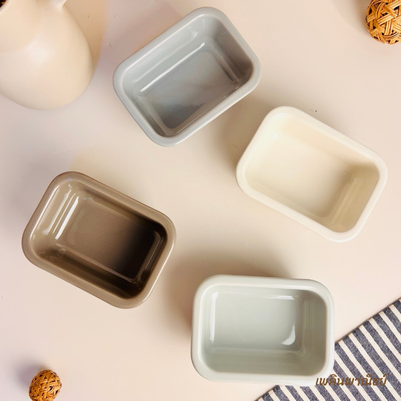 ถ้วยเซรามิคมินิมอล ถาดอบขนม ถาดลาซานญ่าเซรามิค เข้าไมโครเวฟได้ เข้าเตาอบได้ - รูปที่ 4