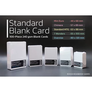 Standard Blank Card กระดาษการ์ดสำหรับออกแบบบอร์ดเกม + ซองใส่การ์ด by Meanbook การ์ดนามบัตร การ์ดเปล่า แฟลชการ์ด บัตรคำ