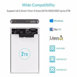 USB3.0 ถึง SATA3.0 กล่องเก็บฮาร์ดดิสก์ภายนอกพร้อมสายเชื่อมต่อ SATA เป็น USB
