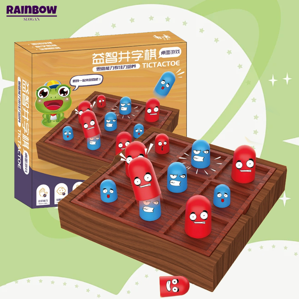 Tic-Tac-Toe Chess Parent Children Board Game Party Strategy Game For Kids