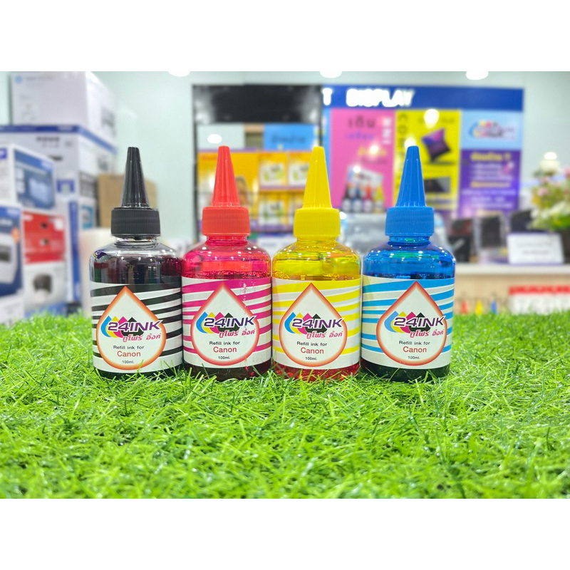 หมึกเติม แคนนอล100 ซีซี (ml) CA EP BT 100 ml. - 24 Inkใช้ได้ทุกรุ่นใช้ทดแทนหมึกแท้ได้ 100 %**