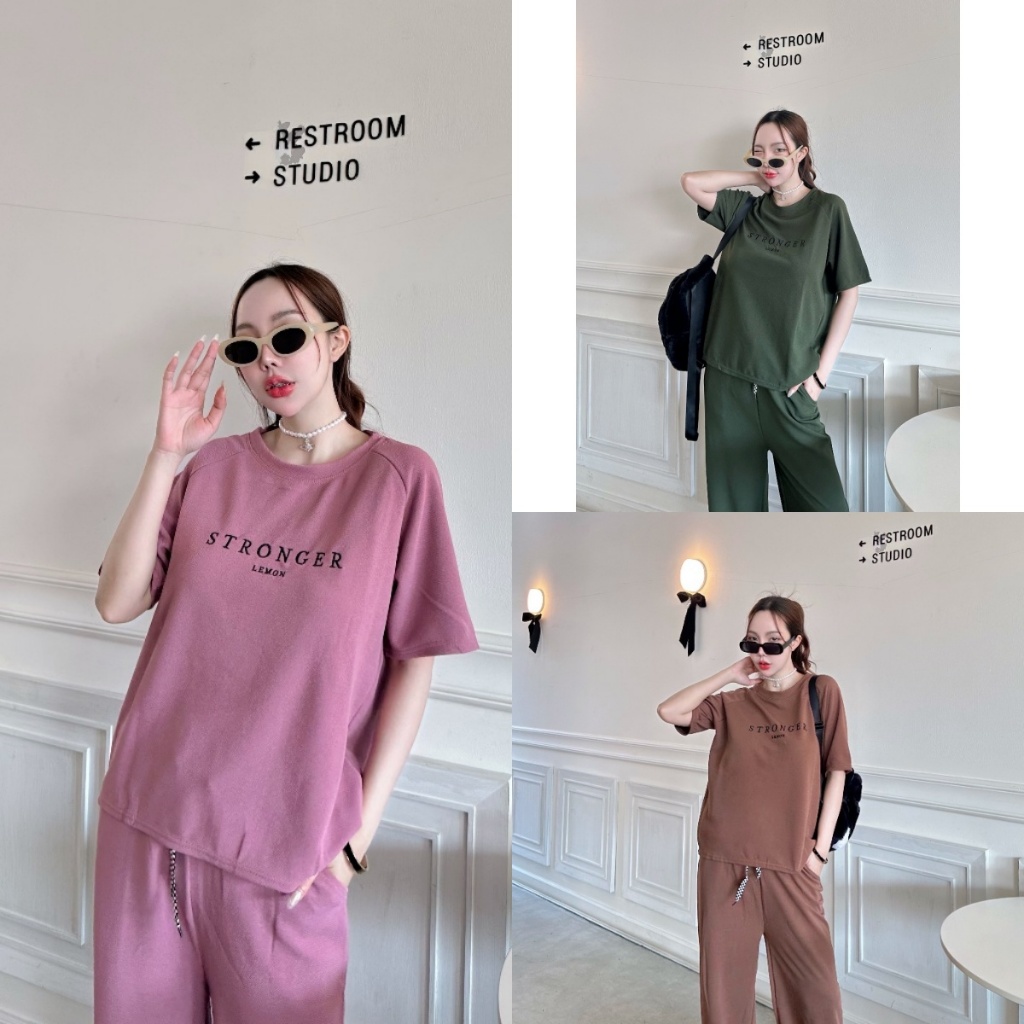 🌈ชุดเซ็ท 2 ชิ้นผู้หญิง🌈 ชุด เสื้อกางเกง ผู้หญิง แฟชั่นผู้ใหญ่ ชุดเซ็ทแฟชั่น ชุดกางเกงขายาวผู้หญิงชุดเข้าเซท ชุดเซ็ทTZ832